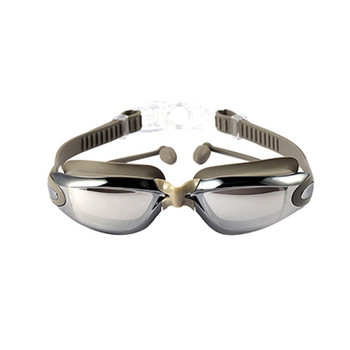 Професионални силиконови водоустойчиви очила за плуване против замъгляване UV очила за плуване с тапа за уши за мъже, жени, очила за водни спортове