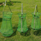 Halketrec Tartós csapda Halkosár húzózsinóros horgászkosár Összecsukható kosár mindenféle hal tárolására nyíló kialakítású halászháló