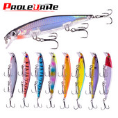 1 KOM Minnow mamac za ribolov 11 cm 13,5 g laserski plastični tonući vobler 3D oči Crankbait Umjetni mamci za pribor za štuku šaran bas