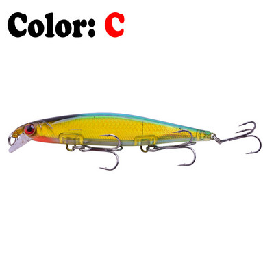 1 KOM Minnow mamac za ribolov 11 cm 13,5 g laserski plastični tonući vobler 3D oči Crankbait Umjetni mamci za pribor za štuku šaran bas