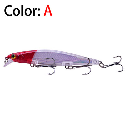 1 KOM Minnow mamac za ribolov 11 cm 13,5 g laserski plastični tonući vobler 3D oči Crankbait Umjetni mamci za pribor za štuku šaran bas