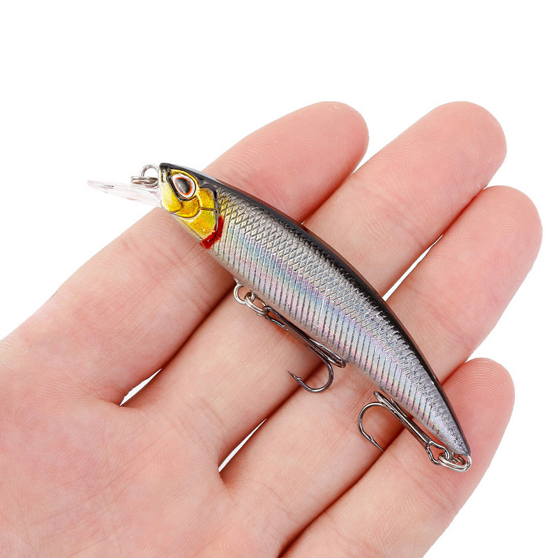 1 tk uppuvad Minnow kalapüügi landid vobler 8cm 9g Iscas kunstplastist kõva sööt 3D Eyes Crankbait Bass Pesca Carp Tackle