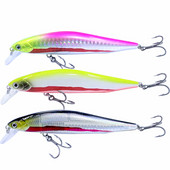 1 τεμ Minnow Fishing Lure 8cm/10g 10cm/14g Sinking Hard Bait Wobbler Jig Bait Crankbait Κυπρίνος Bass Pesca Είδη Ψαρέματος SwimBait