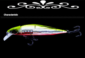 1 τεμ Minnow Fishing Lure 8cm/10g 10cm/14g Sinking Hard Bait Wobbler Jig Bait Crankbait Κυπρίνος Bass Pesca Είδη Ψαρέματος SwimBait