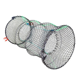 Πτυσσόμενα φορητά αξεσουάρ ψαρέματος με καυτερές πωλήσεις δίχτυ με παγίδα καβουριών για αστακό με γαρίδες