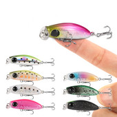 1vnt mini Minnow žvejybos masalai vobleriai 3,5 cm 2,7 g lėtai skęstantys upėtakiai dirbtinis kietas masalas ešerys Crankbait karpių žvejybos reikmenys