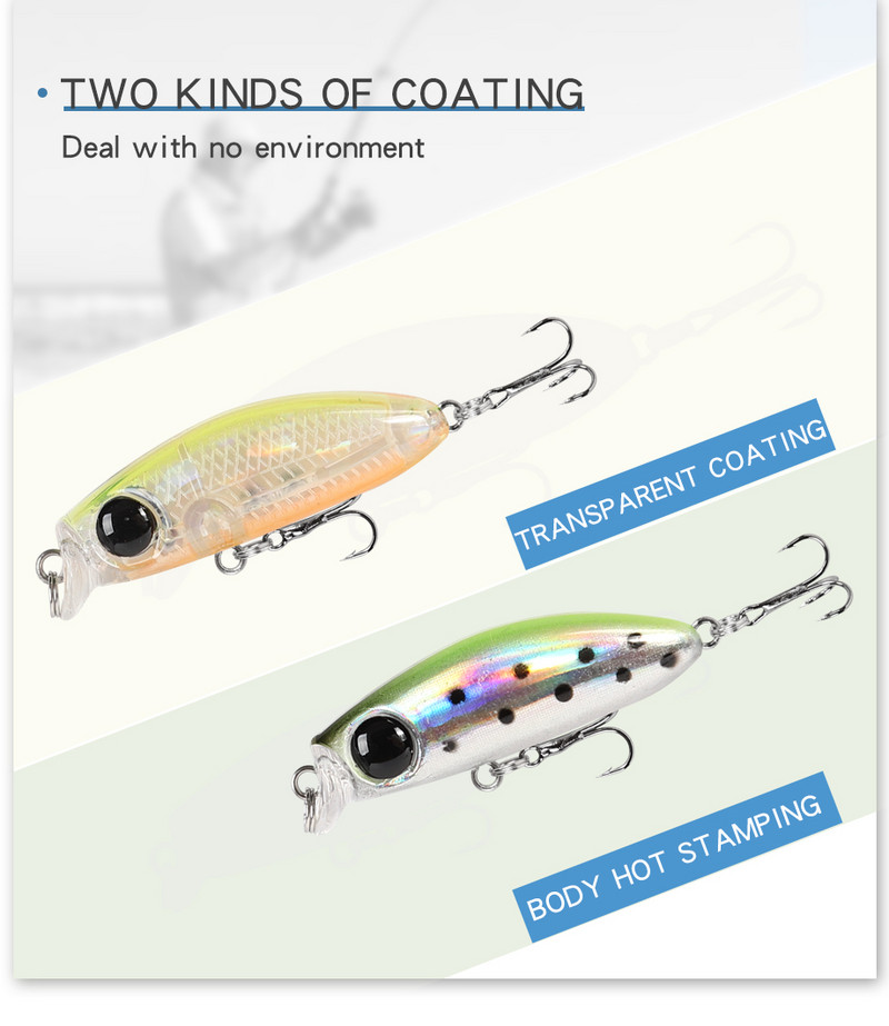 1vnt mini Minnow žvejybos masalai vobleriai 3,5 cm 2,7 g lėtai skęstantys upėtakiai dirbtinis kietas masalas ešerys Crankbait karpių žvejybos reikmenys