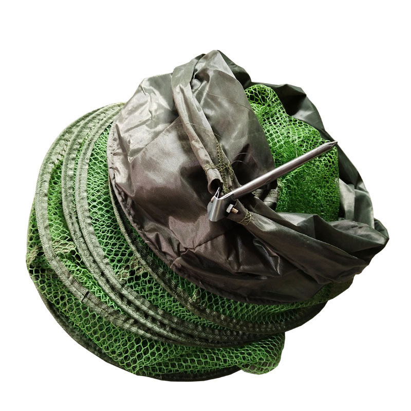 Halászháló Összecsukható teleszkópos Gyorsan száradó nejlonhálós horgászkosár Merítőhálók Fyke háló garnéla ketrec kültéri horgászfelszerelés