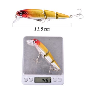 1 τεμ. Wobblers Πολλαπλών τμημάτων Fishing Lure Minnow 11,5cm 14,8g Isca Artificial Hard Bait Crankbait Trolling Bass Tackle Pike Perch