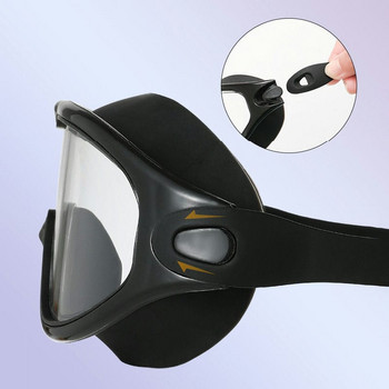 Γυαλιά κολύμβησης για ενήλικες Μαλακά γυαλιά μάσκας κατάδυσης με μεγάλο σκελετό με ωτοασπίδες Ανδρικά γυναικεία θαλάσσια σπορ κατάδυσης γυαλιά HD κατά της ομίχλης