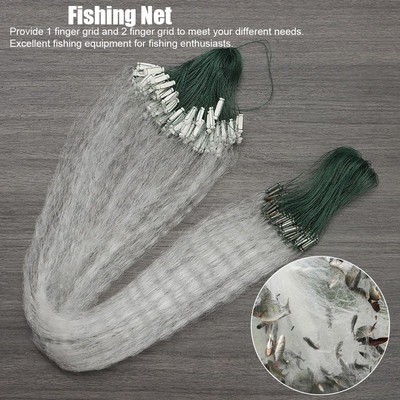 1 db horgászháló egyhálós nylon tartós úszócsapda monofil kopoltyúháló horgásztartozékok kézi öntéshez egyrétegű