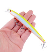 1gab peldoši Minnow makšķerēšanas mānekļi Long Casting Lifelike Hard Baits 13,5 cm/15,4 g velcēšanas vobleri uz līdakas Crankbait karpu piederumiem