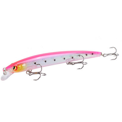 1gab peldoši Minnow makšķerēšanas mānekļi Long Casting Lifelike Hard Baits 13,5 cm/15,4 g velcēšanas vobleri uz līdakas Crankbait karpu piederumiem