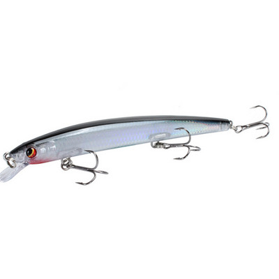 1 buc. Naluci de pescuit plutitoare cu minnow, turnare lungă, momeli tari realiste, 13,5 cm/15,4 g, momeli de pescuit trolling pe stiucă, momeală pentru crap
