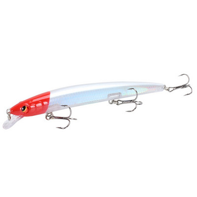 1gab peldoši Minnow makšķerēšanas mānekļi Long Casting Lifelike Hard Baits 13,5 cm/15,4 g velcēšanas vobleri uz līdakas Crankbait karpu piederumiem