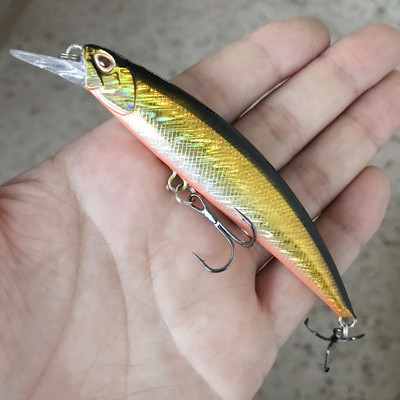 1db süllyedő Minnow horgászcsali wobblerek 11cm 15,6g mesterséges műanyag kemény csali Crankbait Bass Pike Jerkbait horgászfelszerelés