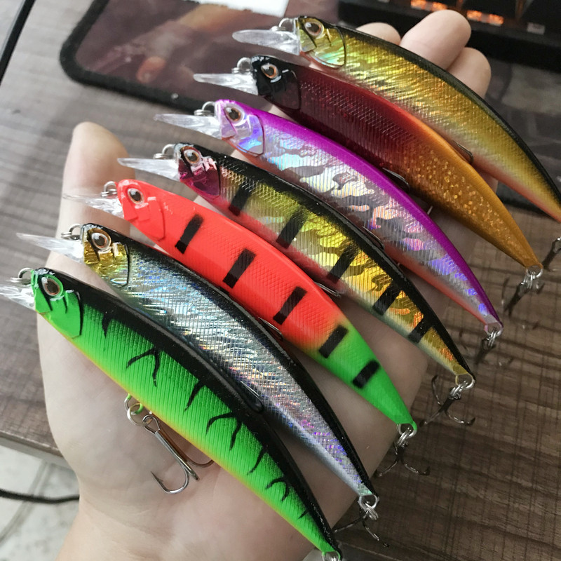 1db süllyedő Minnow horgászcsali wobblerek 11cm 15,6g mesterséges műanyag kemény csali Crankbait Bass Pike Jerkbait horgászfelszerelés