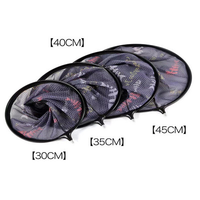 Plasa de pescuit din carbon, plasă pliabilă în aer liber, plasă de pescuit pentru aterizare adâncă, cap rotund, plasă mică, plasă de mână, instrument de comoditate pentru pescuit