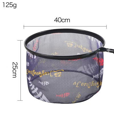 Ugljična ribarska mreža, vanjska sklopiva mreža, glava mreže za duboko slijetanje, okrugla mala mreža, ručna mreža za ribolov, praktičan alat za ribolov