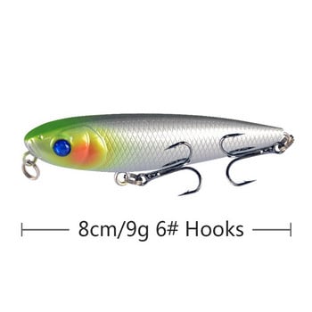 1 τεμ. Floating Pencil Bait 8cm/9g Jerkbait Artificial Plastic Hard Bait Crankbait Bass Fishing Wobblers Carp Fishing Tacking