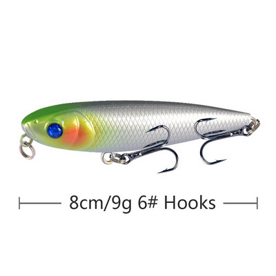 1tk ujuv pliiatssööt 8cm/9g Jerkbait kunstlik plastist kõva sööt Crankbait Bass voblerid karpkalapüügi tarbed