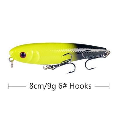 1tk ujuv pliiatssööt 8cm/9g Jerkbait kunstlik plastist kõva sööt Crankbait Bass voblerid karpkalapüügi tarbed