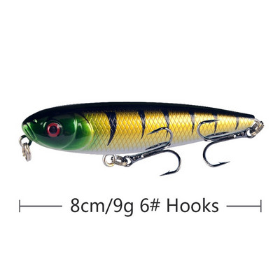 1tk ujuv pliiatssööt 8cm/9g Jerkbait kunstlik plastist kõva sööt Crankbait Bass voblerid karpkalapüügi tarbed
