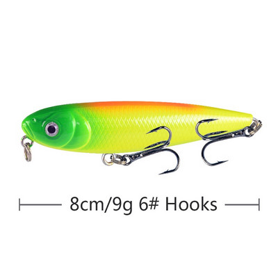 1tk ujuv pliiatssööt 8cm/9g Jerkbait kunstlik plastist kõva sööt Crankbait Bass voblerid karpkalapüügi tarbed