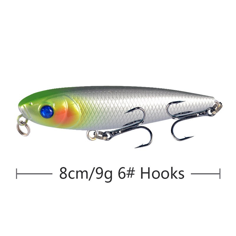 1tk ujuv pliiatssööt 8cm/9g Jerkbait kunstlik plastist kõva sööt Crankbait Bass voblerid karpkalapüügi tarbed