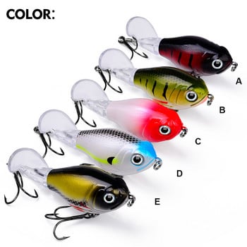 1 τεμ 11,5 g/ 16 g Topwater Popper Fishing Lure Whopper Plopper Plastic Hard Bait Swimbait with Rotating Soft Tail for Bass Pike