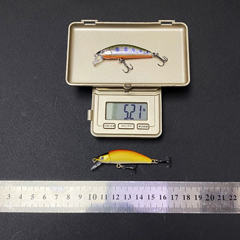 Мини потъващи риболовни примамки за миноу, 50 mm, 5 g Jerkbait Twitch Wobbler, изкуствени твърди примамки за пъстърва Peche Plastic Swimbait Tackle