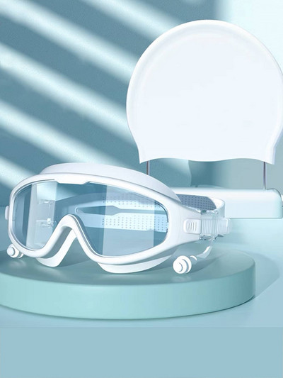 Professionaalsed ujumisprillid HD veekindlad uduvastased silikoonist ujumismütsid, veesõidukite spordivarustus meestele, naistele