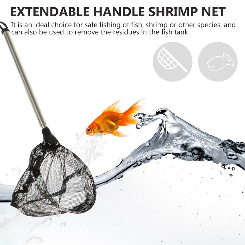 Plasa de aterizare telescopică pentru pește Plasă portabilă de eliberare a capturii Plasă de pescuit plutitoare Plasă de pescuit din bumbac Materiale de pescuit