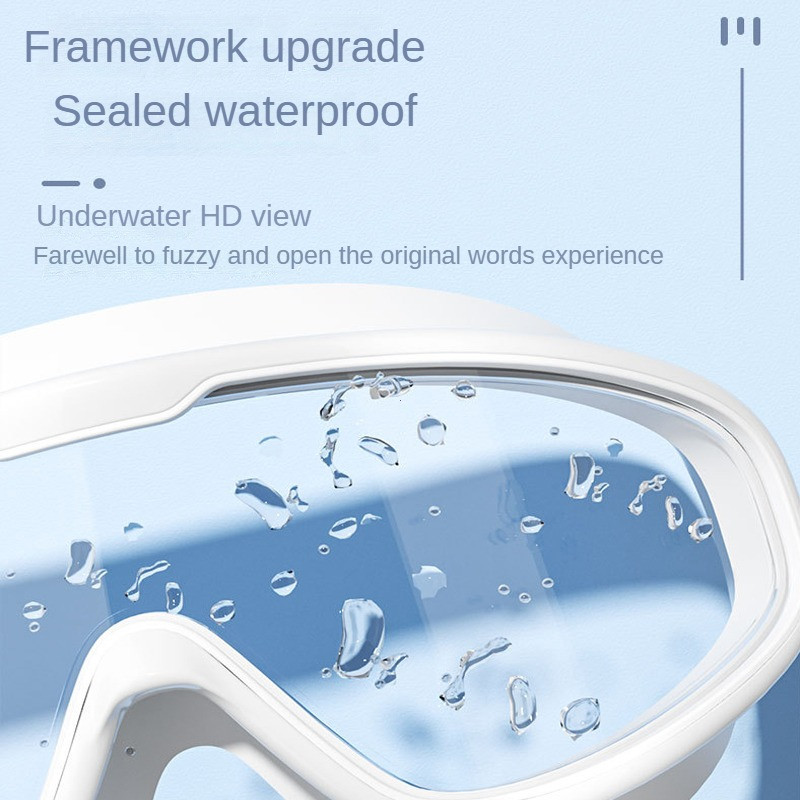 Γυαλιά κολύμβησης μεγάλου σκελετού για ενήλικες με ωτοασπίδες Γυαλιά κολύμβησης ανδρικά γυναικεία Επαγγελματικά αντιθαμβωτικά γυαλιά HD Γυαλιά γυαλιά σιλικόνης