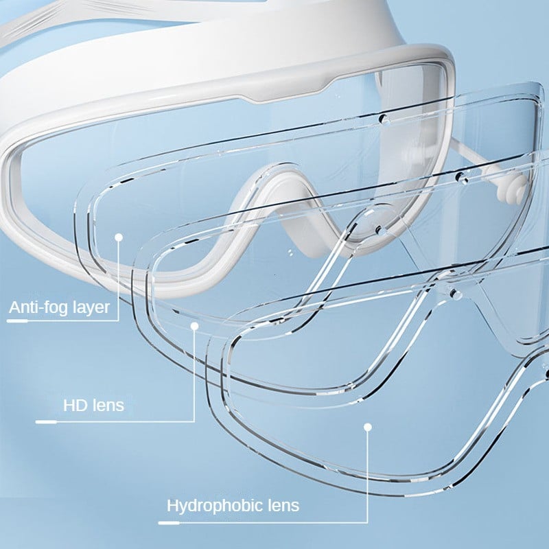 Γυαλιά κολύμβησης μεγάλου σκελετού για ενήλικες με ωτοασπίδες Γυαλιά κολύμβησης ανδρικά γυναικεία Επαγγελματικά αντιθαμβωτικά γυαλιά HD Γυαλιά γυαλιά σιλικόνης