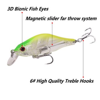 Proleurre Fishing Lure Sinking Minnow Magnetic System Wobblers Tackle 9cm 8g με γάντζους Τεχνητό σκληρό δόλωμα για μπάσο κυπρίνος