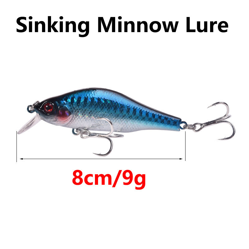 Proleurre Fishing Lure Sinking Minnow Magnetic System Wobblers Tackle 9cm 8g με γάντζους Τεχνητό σκληρό δόλωμα για μπάσο κυπρίνος