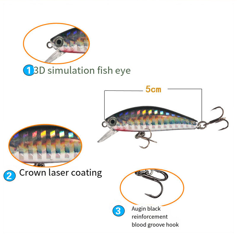 Minnow Fishing Lure 5,5cm 6g Wobbler Sinking Plastic Hard Artificial Bait Crankbaits Isca Lure For Bass Pike Fihsing Tackle