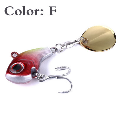 1tk 9g 16g 21g metallist VIB Spinner vibratsiooniga kalapüügisööt koos sabaga pöörleva lusikaga peibutised uppuvad ujumissööt Crankbaits Pesca tackle