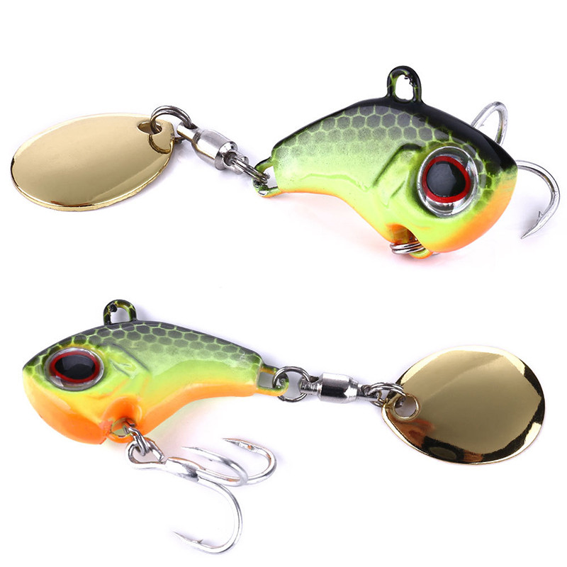 1tk 9g 16g 21g metallist VIB Spinner vibratsiooniga kalapüügisööt koos sabaga pöörleva lusikaga peibutised uppuvad ujumissööt Crankbaits Pesca tackle