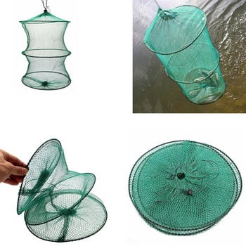 Dongzhur Small Mesh Nylon Dip Fish Net Carp Fishing Fising Tool Мрежови мрежи за риболовни капани Такъми Dropship Crayfish