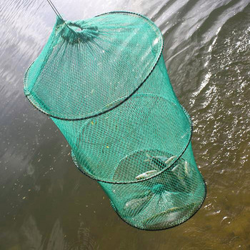 Dongzhur Small Mesh Nylon Dip Fish Net Carp Fishing Fising Tool Мрежови мрежи за риболовни капани Такъми Dropship Crayfish