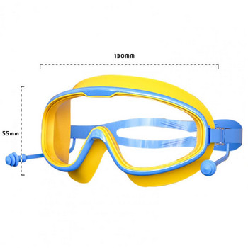 Очила за плуване Прозрачни с тапи за уши Детски очила Wide Vision Удобни непропускливи очила за басейн за гмуркане Лятно плуване