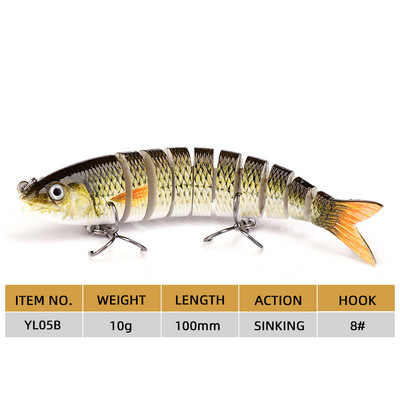 Agoie Fishing Lure Pike Bass Swimbait 13,5cm Multi Jointed Fish Crankbaits Artificial Hard Fishing Bait Wobblers Tackle Pesca