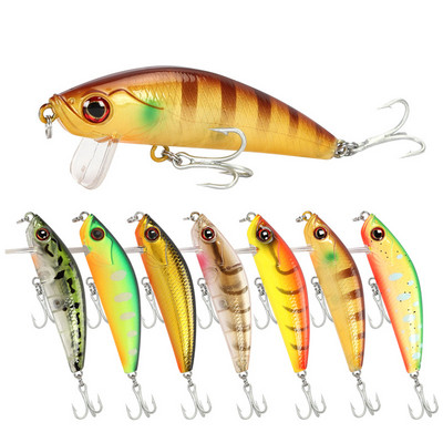 Nalucă de pescuit plutitoare Minnow Pește fals Crankbait Wobblers Momeală tare din plastic artificial Swimbait Aparatură de pescuit 6,5 cm 6,3 g