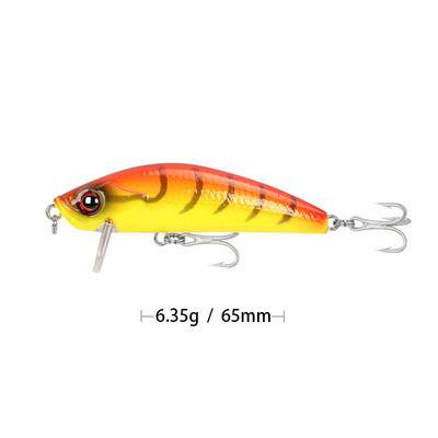 Minnow Plutajući mamac za pecanje Lažni Fish Crankbait vobleri Umjetni plastični tvrdi mamac Swimbait pribor za pecanje 6,5 cm 6,3 g