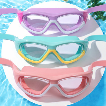 Νέα επαγγελματικά γυαλιά κολύμβησης Παιδικά γυαλιά κολύμβησης με ωτοασπίδες κατά της ομίχλης Αδιάβροχα παιδικά γυαλιά κολύμβησης σιλικόνης