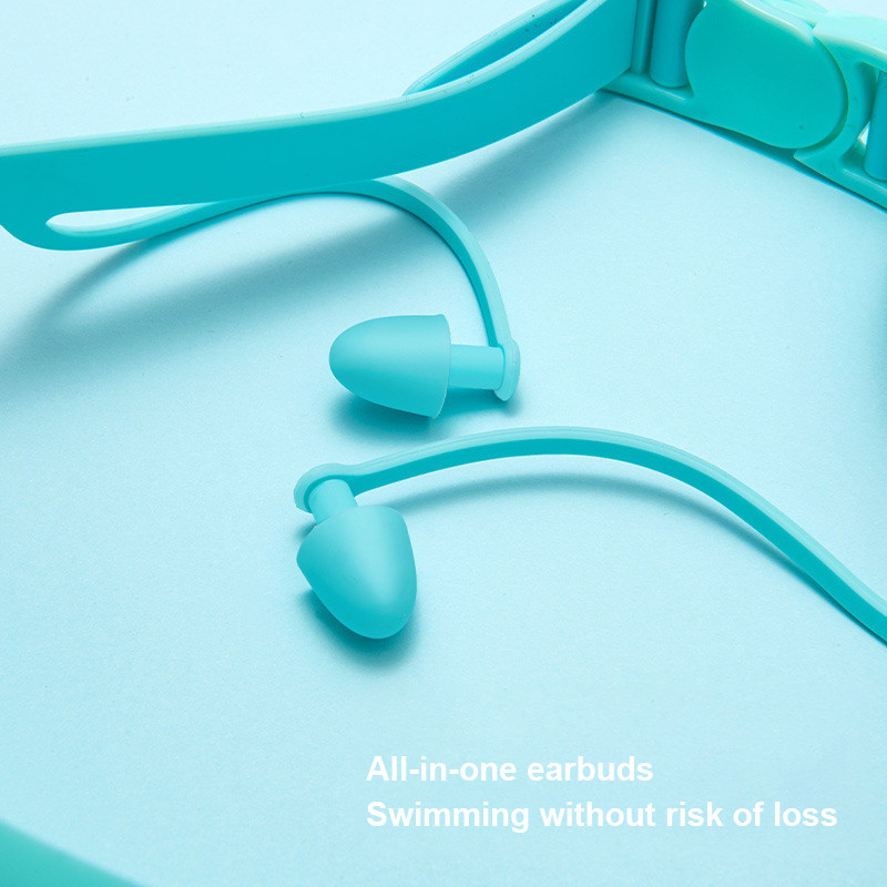 Uued professionaalsed ujumisprillid lastele ujumisprillid koos kõrvatroppidega, uduvastased silikoonist veekindlad ujumisprillid lastele