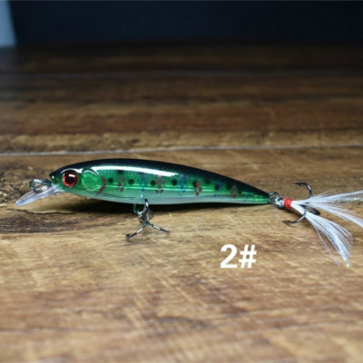 1 τεμ. Laser 3D Eyes Bionic Minnow Fishing Lure 90mm 7g Τεχνητό σκληρό δόλωμα με δόλωμα ψαρέματος με πρίμα με φτερά