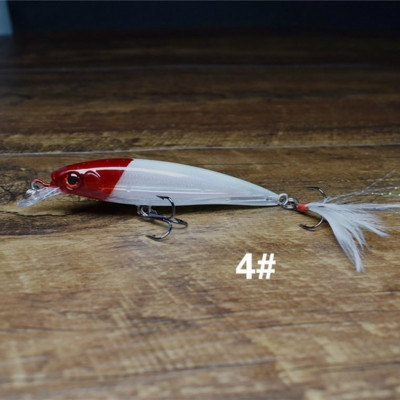 1 τεμ. Laser 3D Eyes Bionic Minnow Fishing Lure 90mm 7g Τεχνητό σκληρό δόλωμα με δόλωμα ψαρέματος με πρίμα με φτερά